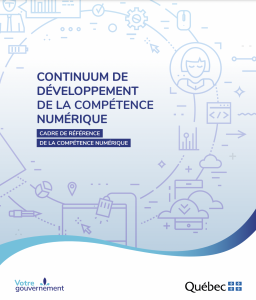 page de couverture: Continuum de développement de la compétence numérique