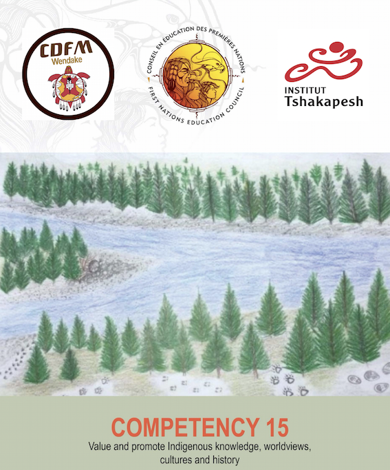 Competency 15 cover page which shows an image of two rivers merging