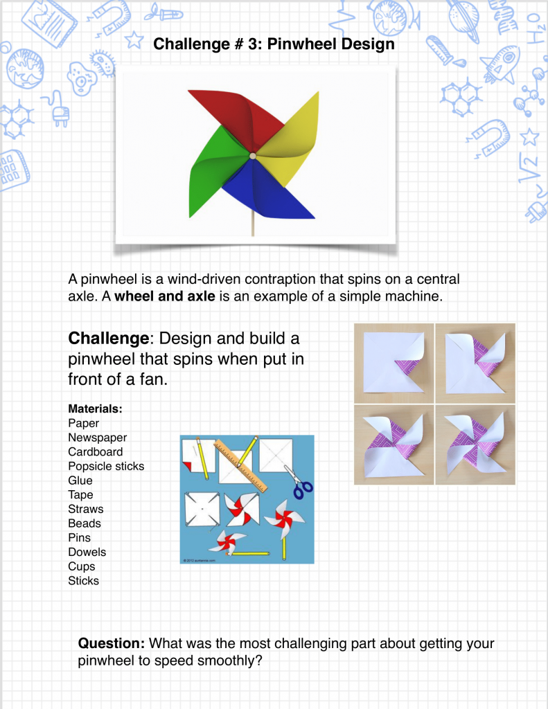 wind turbine challenge graphic which can be accessed in PDF form by clicking on heading
