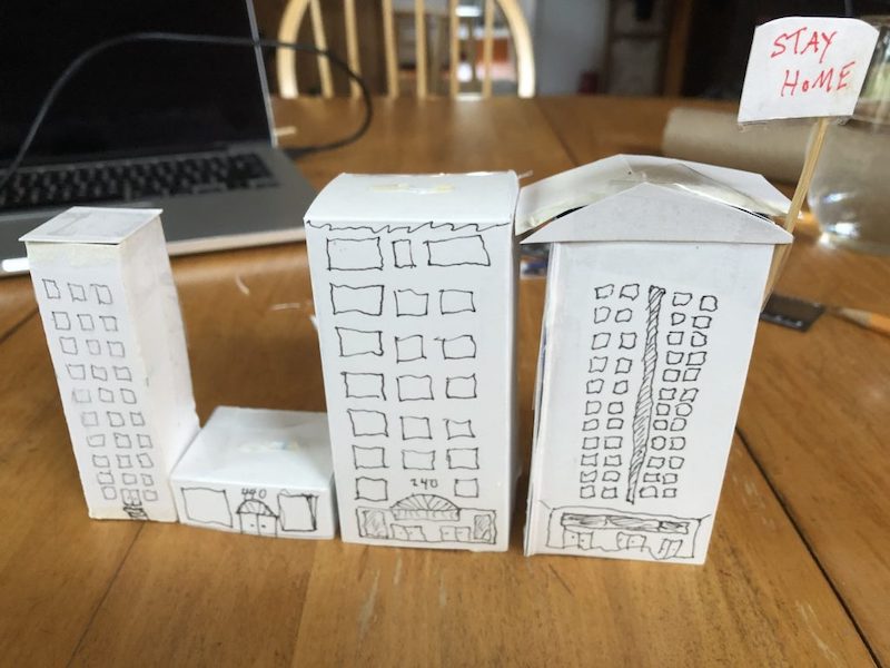 house made of cardboard